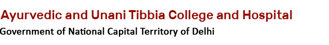 Logo of Official Website of Ayurvedic and Unani Tibbia College and Hospital, Government of National Capital Territory of Delhi, India